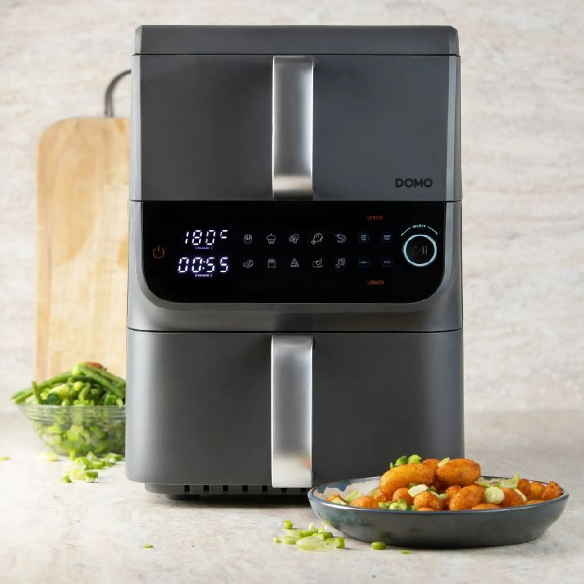 Airfryer double fry zone verticaal 3,5+6,5l|ohgreen Online