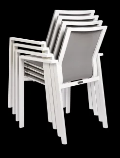 Armstoel Norris wit/licht grijs|ohgreen