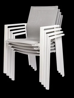 Armstoel Norris wit/licht grijs|ohgreen