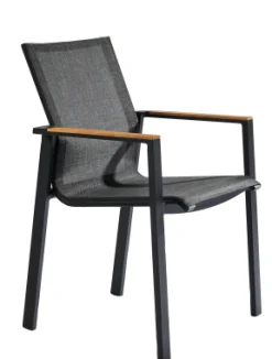 Armstoel Norris zwart/teak|ohgreen Best