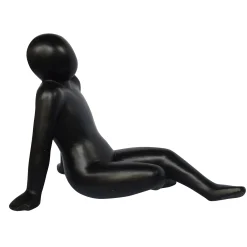 Beeld zittende vrouw fiberterrazzo 69cm|ohgreen