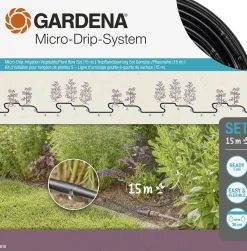 Bewateringsset voor gewassen- of plantenrijen van 15m|ohgreen