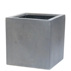 Bloembak Fiberstone kubus 50x50cm grijs|ohgreen New