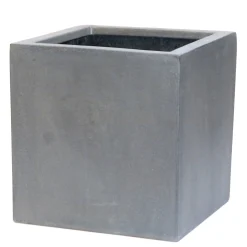 Bloembak Fiberstone kubus 20x20cm grijs|ohgreen Outlet