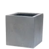 Bloembak Fiberstone kubus 40x40cm grijs|ohgreen Sale