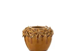 Bloemp bloem keramiek oker s (17x17x13cm)|ohgreen