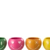 Bloempot smiley porselein mix medium assortiment van 4|ohgreen