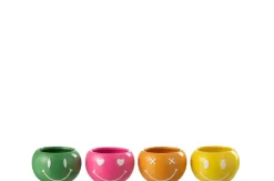 Bloempot smiley porselein mix small assortiment van 4|ohgreen Online