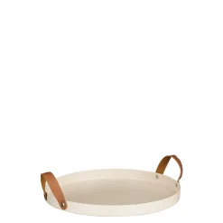 Cadiz decoratie plateau ronde beige - h2,5xd30cm|ohgreen New