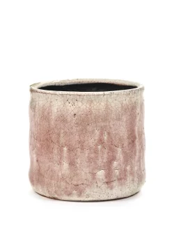 Craquelé Pot flame rose d14 h13 cm|ohgreen Best