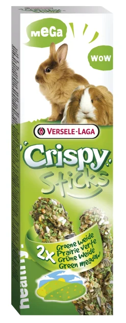 Crispy mega sticks konijnen-cavia's "groene weide" - 2 stuks 140g|ohgreen Best