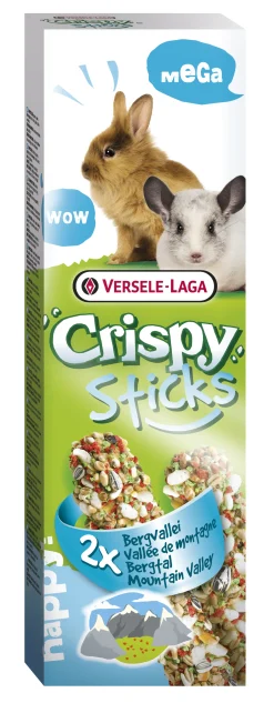 Crispy mega sticks konijnen-chinchilla's "bergvallei" - 2 stuks 140g|ohgreen Clearance