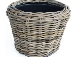 Drypot rotan rond grijs|ohgreen