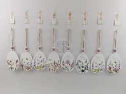 Ei hangdeco hout 12 cm 8 ass|ohgreen Sale