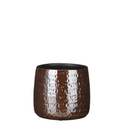 Floyd pot rond bruin - h17xd19cm|ohgreen Online