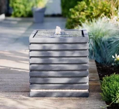 Fontein vierkant met ribbels|ohgreen Outlet