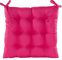 Gewatteerd stoelkussen donker roze 38x38cm|ohgreen