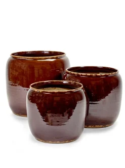 Glazed shades Pot costa s brown d18,5h19|ohgreen Discount
