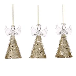 Glazen glitterengel met juweel|ohgreen Best