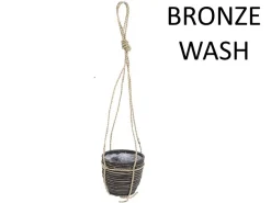 Hanging pot stripe bronze d15h14cm|ohgreen Best