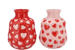 Heartbreaker rood/roze vaas 21x21x27|ohgreen Outlet