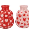 Heartbreaker rood/roze vaas 17x17x22|ohgreen