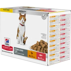 Hill's science plan adult sterilised cat kattenvoer met kip & zalm multipack 85g|ohgreen New
