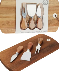 Kaasplank met 3 kaasmessen|ohgreen Sale