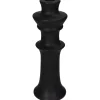 Kandelaar fijn aardewerk zwart 8x8x24cm|ohgreen Discount