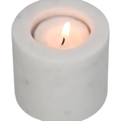 Kandelaar marmer wit 6.5x6.5x5.5cm|ohgreen Outlet