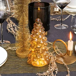 Kandelaar 10xH9cm metaal goud Pillar|ohgreen New