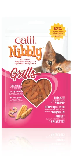 Kattensnack nibbly grills kip & garnaal 30g|ohgreen Sale
