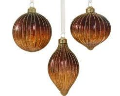 Kerstbal glas lijnen glitters|ohgreen Discount