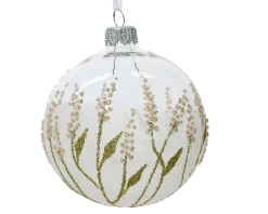 Kerstbal glas transparant bloemen|ohgreen New