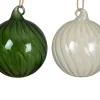 Kerstbal glas transparant spiraal|ohgreen New