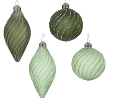 Kerstbal glas transparant glitters|ohgreen Online