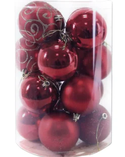 Kerstbal wijnrood (16sts)|ohgreen Online