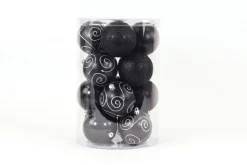 Kerstbal zwart (16sts)|ohgreen