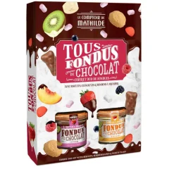 Kit fondue chocolade melk en wit & marshmallows, koekjes en snoepjes|ohgreen New
