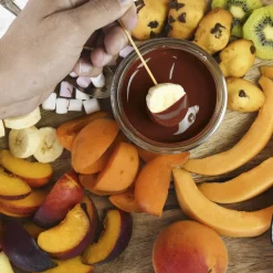 Kit fondue chocolade melk en wit & marshmallows, koekjes en snoepjes|ohgreen New