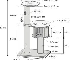 Krabpaal raisa 1 79x45x119cm|ohgreen New