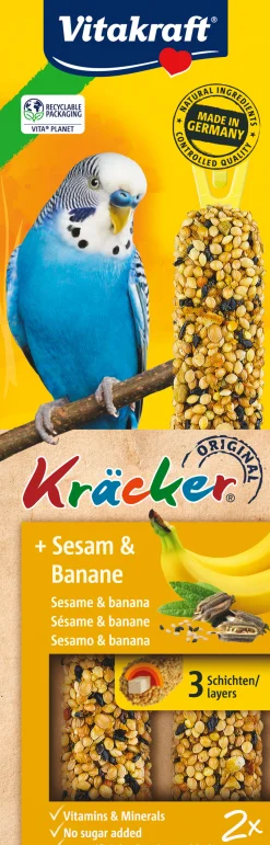 Kräcker® sesam & banaan| 2stuks| parkieten|ohgreen Discount