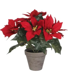 Kunststof poinsettia in pot|ohgreen