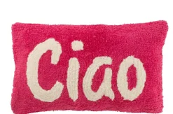 Kussen cia getuft katoen roze/wit|ohgreen Sale