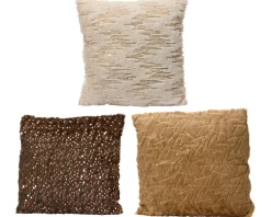 Kussen polyester vierkant borduurwerk, pailletten|ohgreen New