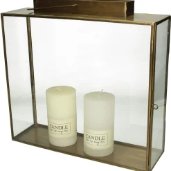 Lantaarn messing goud 35x10x34cm|ohgreen New