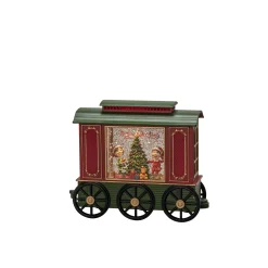 Led kerstlantaarn treinwagon met kinderen, kerstboom en kerstcadeaus|ohgreen Hot