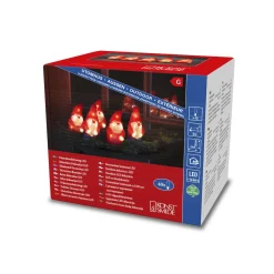 Led lichtsnoer met 5 rode acryl kerstmannen|ohgreen Best