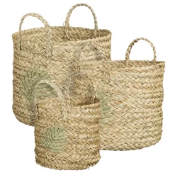 Mand rond blad donkergroen - h33xd36cm|ohgreen Online