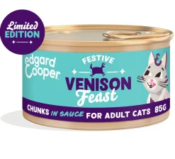 Natvoer voor katten feestelijk hert - stukjes in saus|ohgreen Online